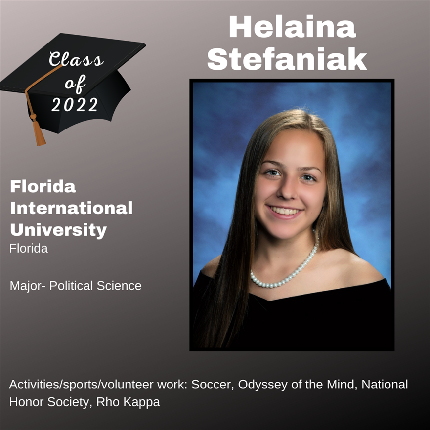 Top 25 Grad, Helaina Stefaniak
